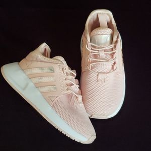 Adidas Girls Pink & White Tennis Shoes 7K